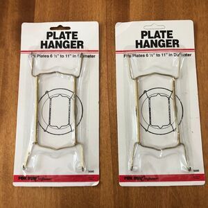 NEW Plate Hanger 6 1/2"x11" BRASS Wire Display Fox Run Craftsmen #5680 Set of 2